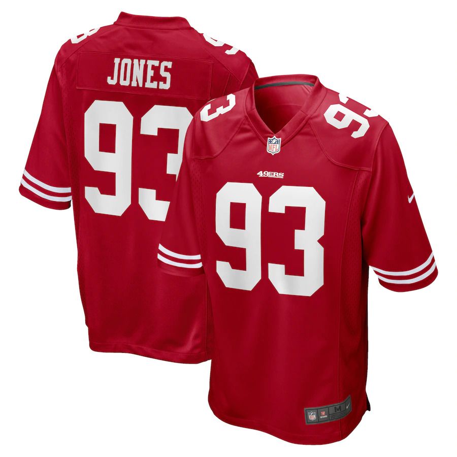 Men San Francisco 49ers #93 D.J. Jones Nike Scarlet Game NFL Jersey->san francisco 49ers->NFL Jersey